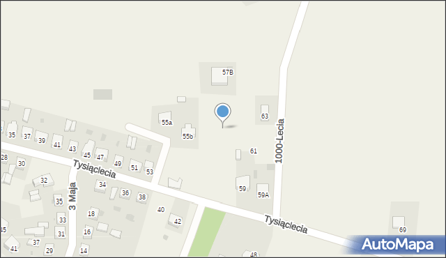 Gorzkowice, Tysiąclecia, 57d, mapa Gorzkowice