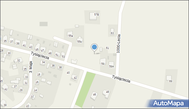 Gorzkowice, Tysiąclecia, 57g, mapa Gorzkowice