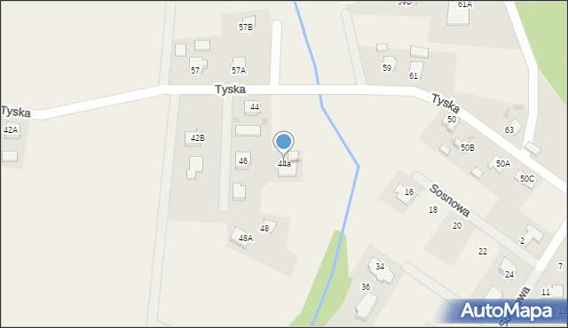 Gostyń, Tyska, 44a, mapa Gostyń