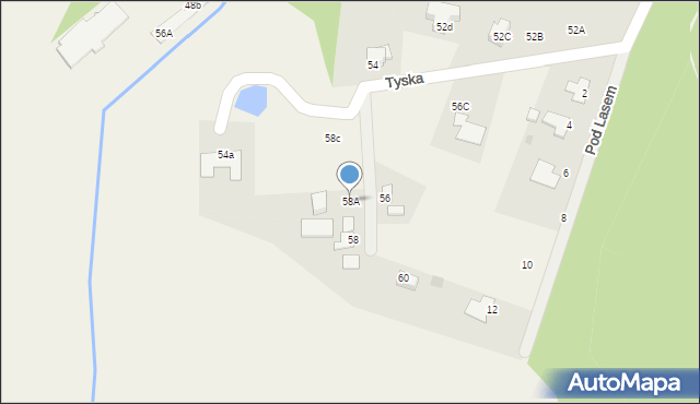 Gostyń, Tyska, 58A, mapa Gostyń