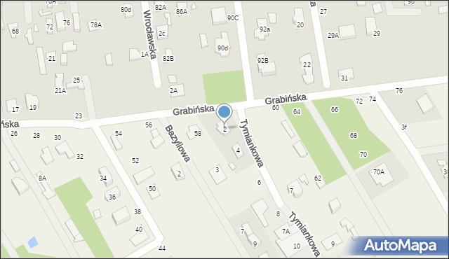 Grabina, Tymiankowa, 2, mapa Grabina
