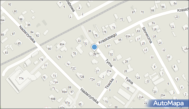 Grodzisk Mazowiecki, Tylna, 29, mapa Grodzisk Mazowiecki
