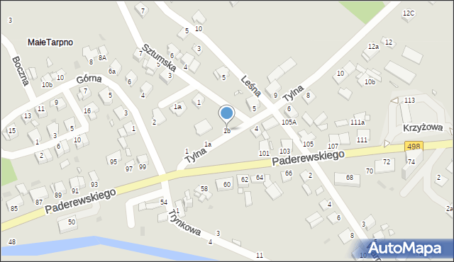 Grudziądz, Tylna, 1b, mapa Grudziądza