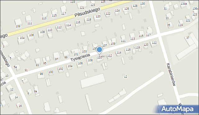 Grudziądz, Tysiąclecia, 110, mapa Grudziądza