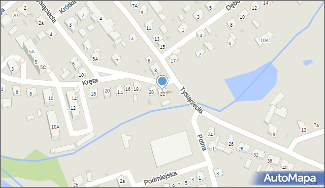 Janowiec Wielkopolski, Tysiąclecia, 22, mapa Janowiec Wielkopolski