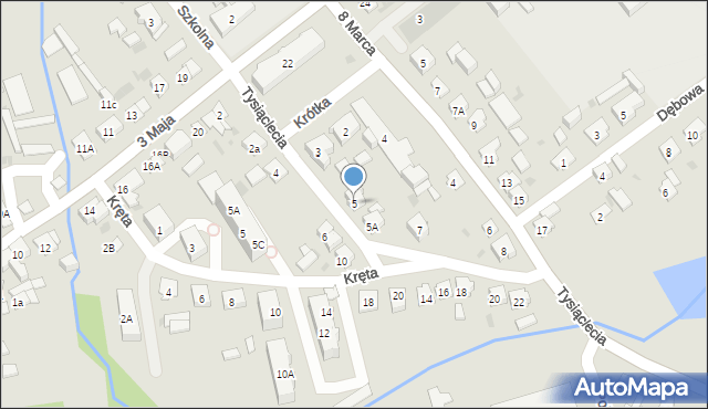 Janowiec Wielkopolski, Tysiąclecia, 5, mapa Janowiec Wielkopolski