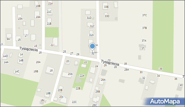 Jastkowice, Tysiąclecia, 31, mapa Jastkowice