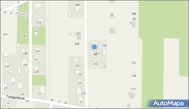 Jastkowice, Tysiąclecia, 33E, mapa Jastkowice