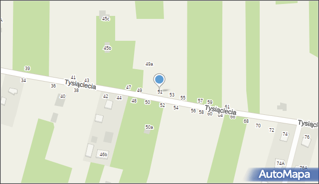 Jastkowice, Tysiąclecia, 51, mapa Jastkowice
