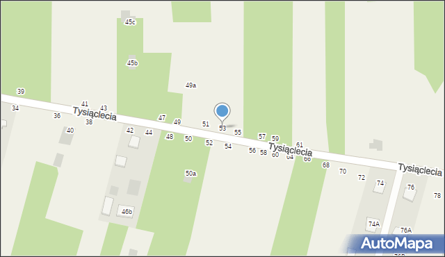 Jastkowice, Tysiąclecia, 53, mapa Jastkowice