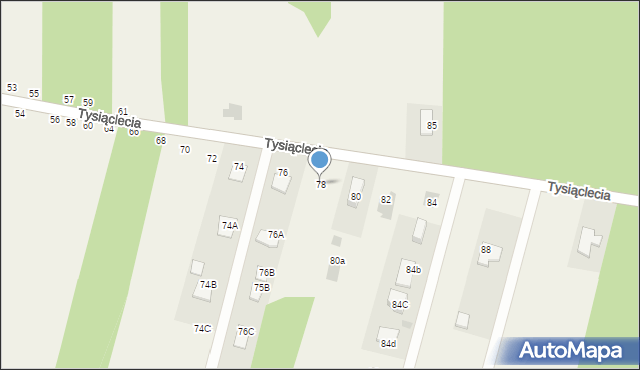 Jastkowice, Tysiąclecia, 78, mapa Jastkowice