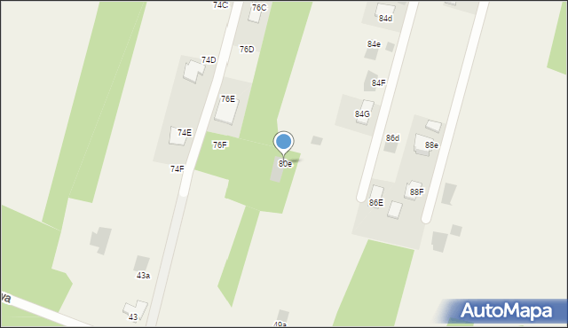 Jastkowice, Tysiąclecia, 80e, mapa Jastkowice