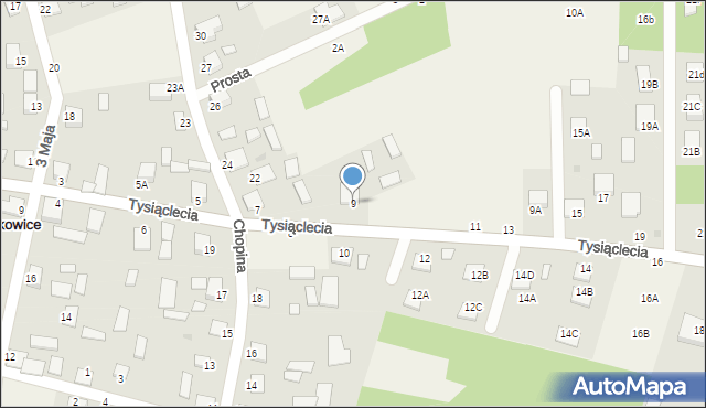 Jastkowice, Tysiąclecia, 9, mapa Jastkowice