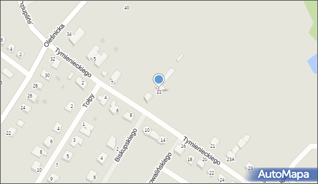 Jelcz-Laskowice, Tymienieckiego Kazimierza, 11, mapa Jelcz-Laskowice