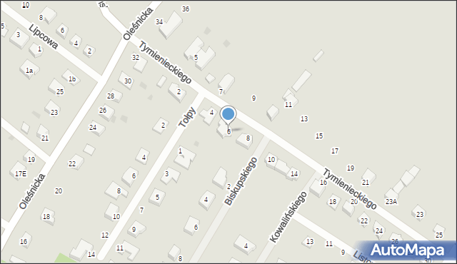 Jelcz-Laskowice, Tymienieckiego Kazimierza, 6, mapa Jelcz-Laskowice