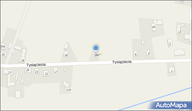 Kamieńskie Młyny, Tysiąclecia, 18a, mapa Kamieńskie Młyny