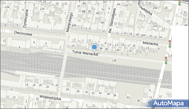 Katowice, Tylna Mariacka, 7, mapa Katowic