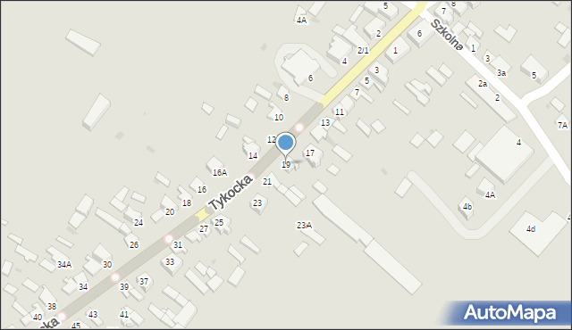 Knyszyn, Tykocka, 19, mapa Knyszyn