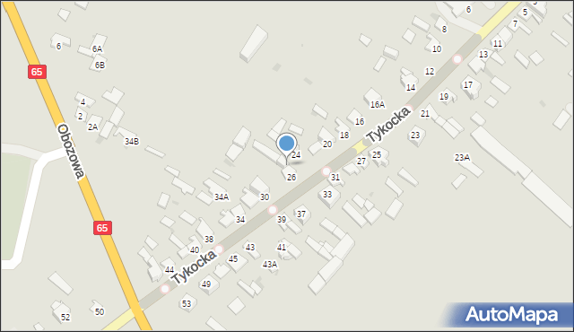 Knyszyn, Tykocka, 28, mapa Knyszyn