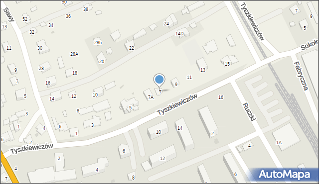 Kolbuszowa Dolna, Tyszkiewiczów, 7, mapa Kolbuszowa Dolna