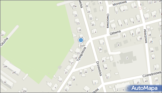 Kostrzyn nad Odrą, Tysiąclecia, 23, mapa Kostrzyn nad Odrą