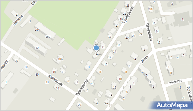 Kostrzyn nad Odrą, Tysiąclecia, 7, mapa Kostrzyn nad Odrą