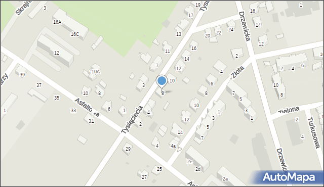 Kostrzyn nad Odrą, Tysiąclecia, 8, mapa Kostrzyn nad Odrą