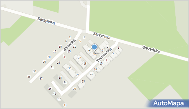 Koszalin, Tychowska, 10, mapa Koszalina