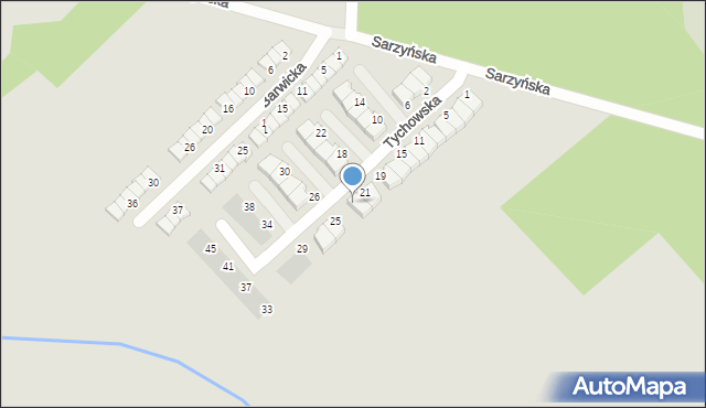 Koszalin, Tychowska, 23, mapa Koszalina