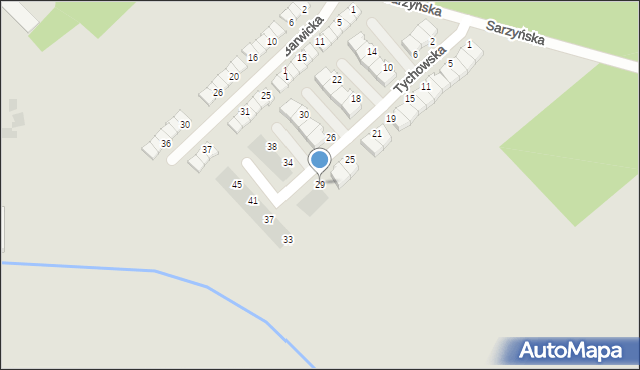 Koszalin, Tychowska, 29, mapa Koszalina