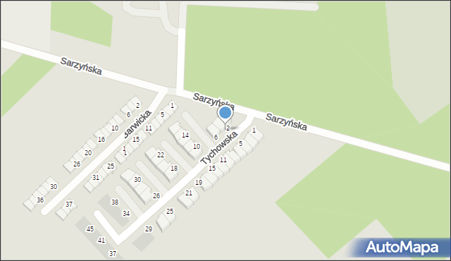 Koszalin, Tychowska, 4, mapa Koszalina