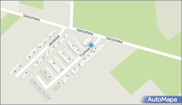 Koszalin, Tychowska, 9, mapa Koszalina