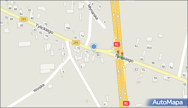 Kowal, Tylickiego, 71, mapa Kowal
