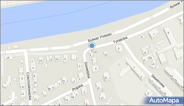 Kraków, Tyniecka, 10a, mapa Krakowa