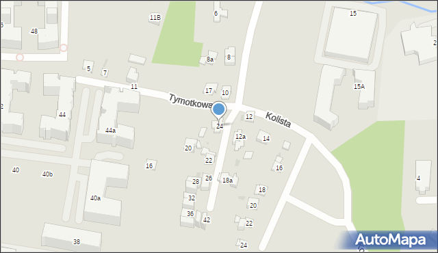 Kraków, Tymotkowa, 24, mapa Krakowa