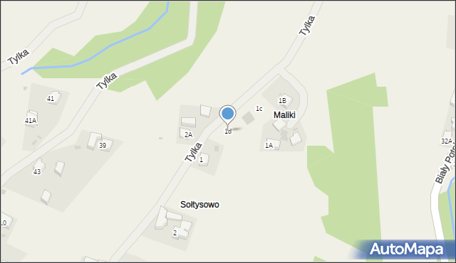Krościenko nad Dunajcem, Tylka, 1d, mapa Krościenko nad Dunajcem
