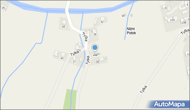 Krościenko nad Dunajcem, Tylka, 44a, mapa Krościenko nad Dunajcem