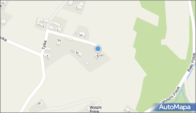 Krościenko nad Dunajcem, Tylka, 5c, mapa Krościenko nad Dunajcem