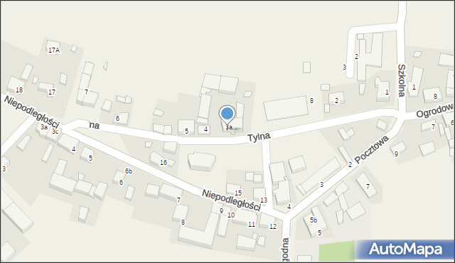 Krzęcin, Tylna, 3c, mapa Krzęcin