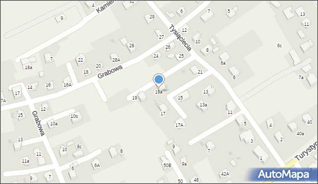 Łąka, Tysiąclecia, 19a, mapa Łąka