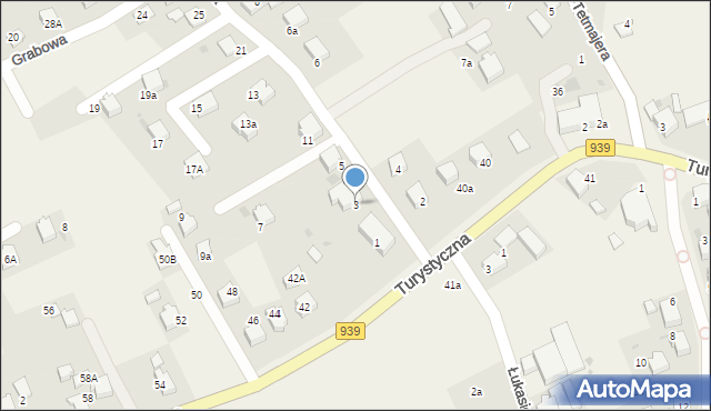 Łąka, Tysiąclecia, 3, mapa Łąka