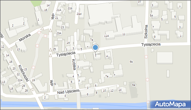 Łeba, Tysiąclecia, 2, mapa Łeba