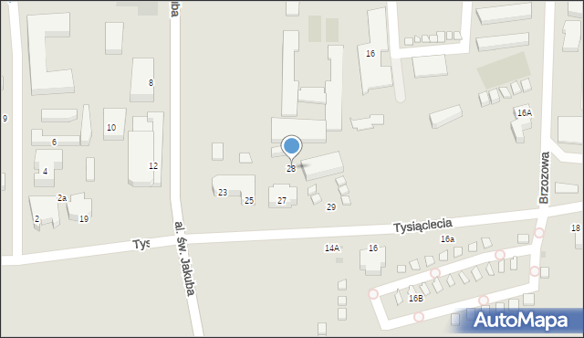 Łeba, Tysiąclecia, 28, mapa Łeba