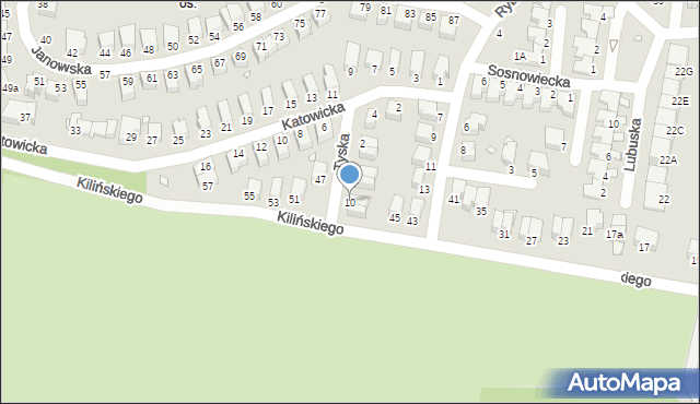 Legnica, Tyska, 10, mapa Legnicy