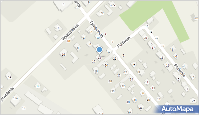 Liniewo, Tysiąclecia, 14, mapa Liniewo