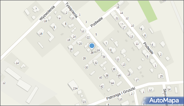 Liniewo, Tysiąclecia, 26, mapa Liniewo
