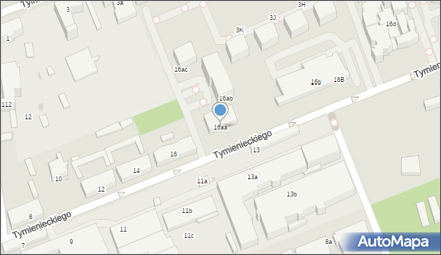 Łódź, Tymienieckiego Wincentego, ks. bp., 16aa, mapa Łodzi