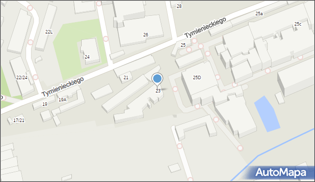 Łódź, Tymienieckiego Wincentego, ks. bp., 23, mapa Łodzi