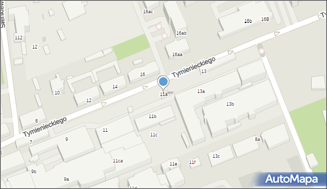 Łódź, Tymienieckiego Wincentego, ks. bp., 11a, mapa Łodzi