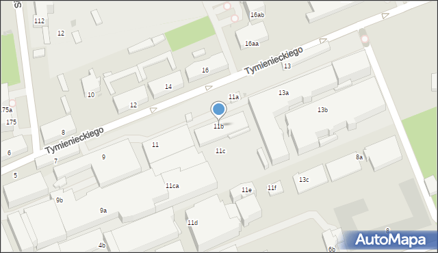 Łódź, Tymienieckiego Wincentego, ks. bp., 11b, mapa Łodzi